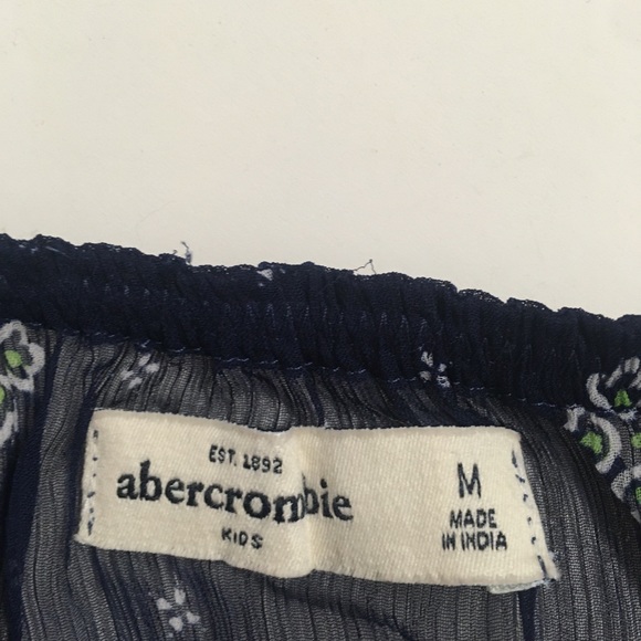 Abercrombie & fitch kids medium navy pattern see through flowy tank top cute - Picture 3 of 4